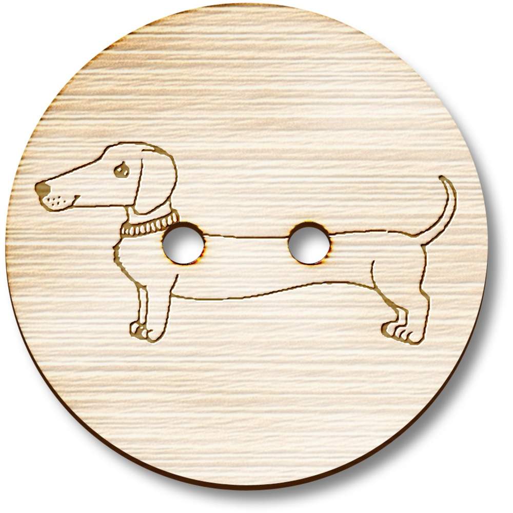 'Sausage Dog' Wooden Buttons (BT010089)