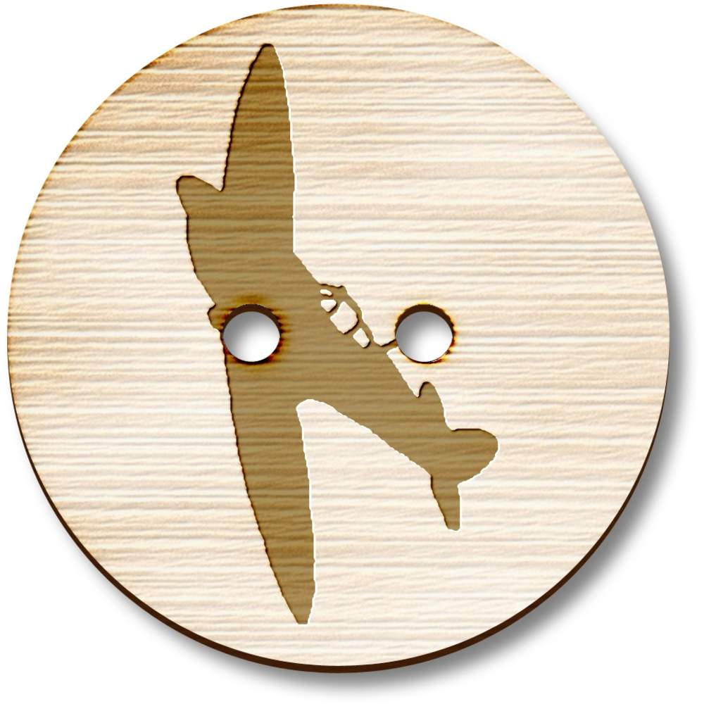 'Spitfire Plane' Wooden Buttons (BT010836)