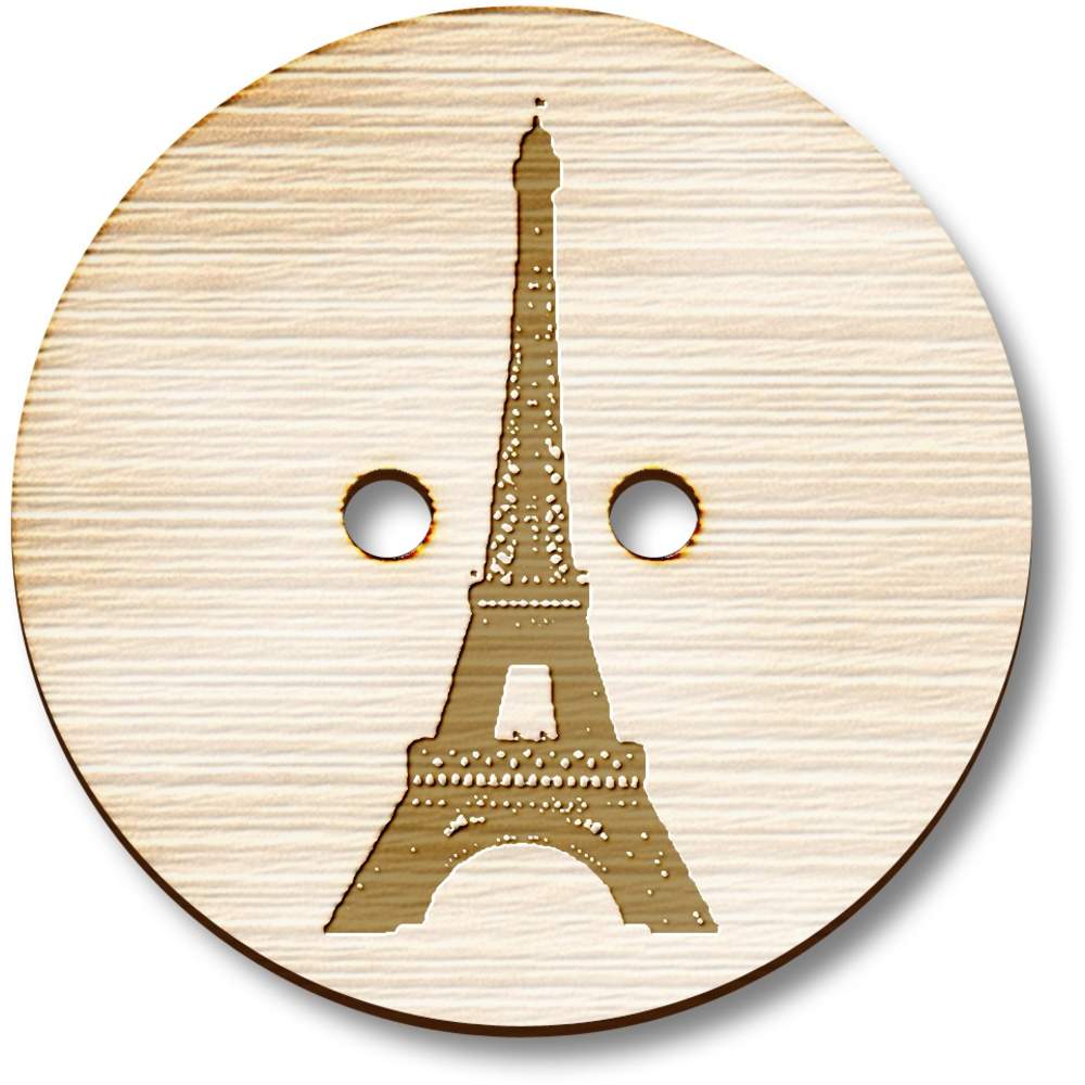 'Eiffle Tower' Wooden Buttons (BT010948)