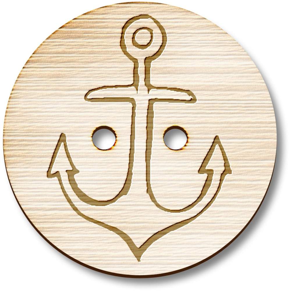 'Ship Anchor' Wooden Buttons (BT013593)