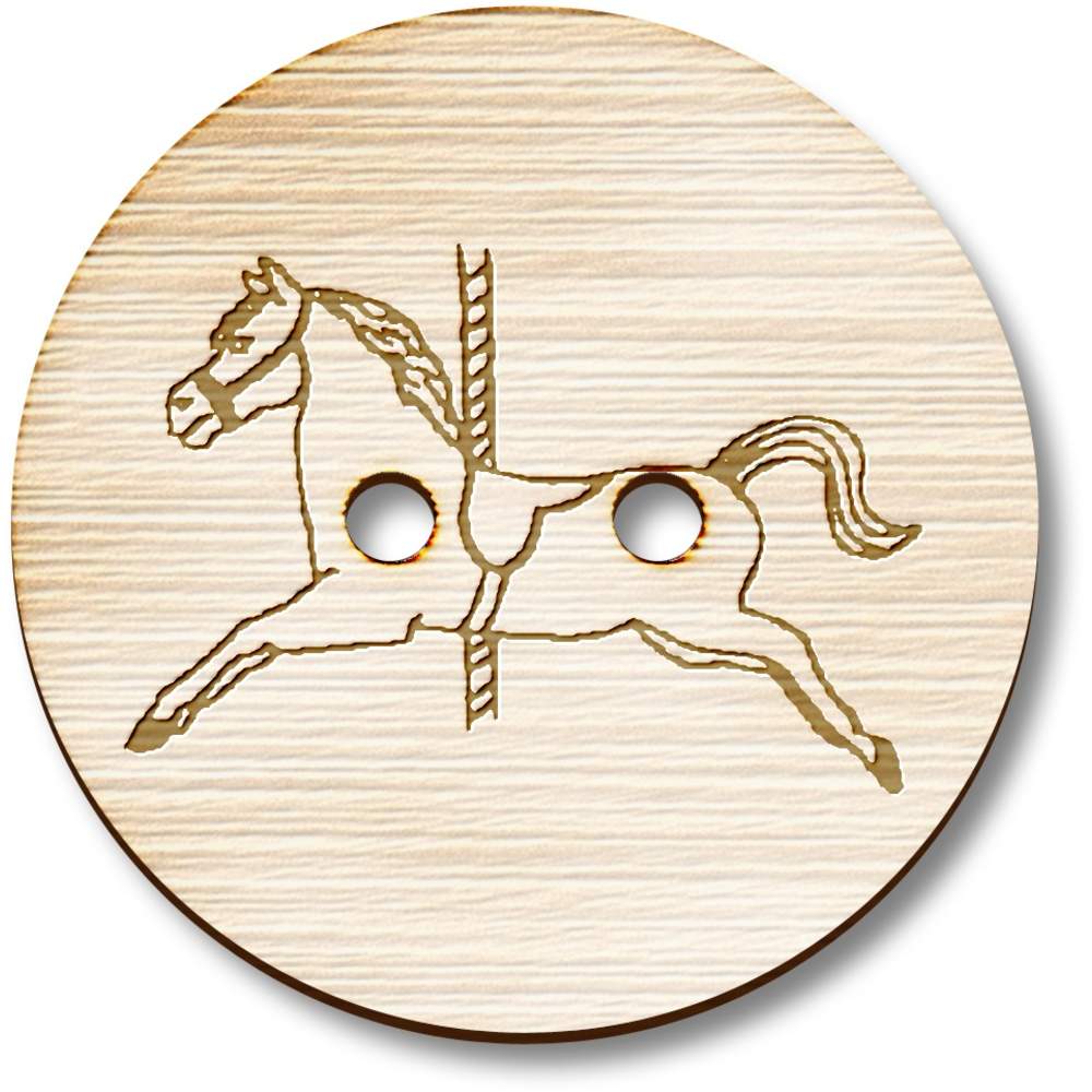 'Carousel Horse' Wooden Buttons (BT017132)