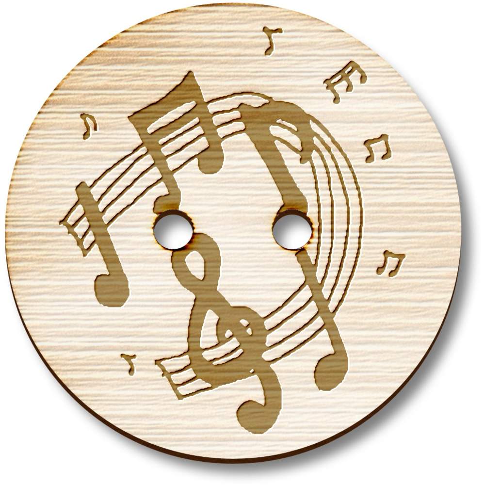'Music Icons' Wooden Buttons (BT021575)
