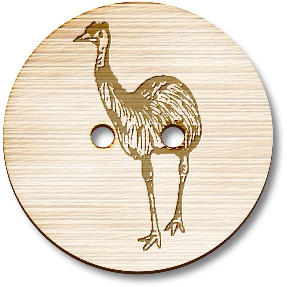 'Emu' Wooden Buttons (BT021627)