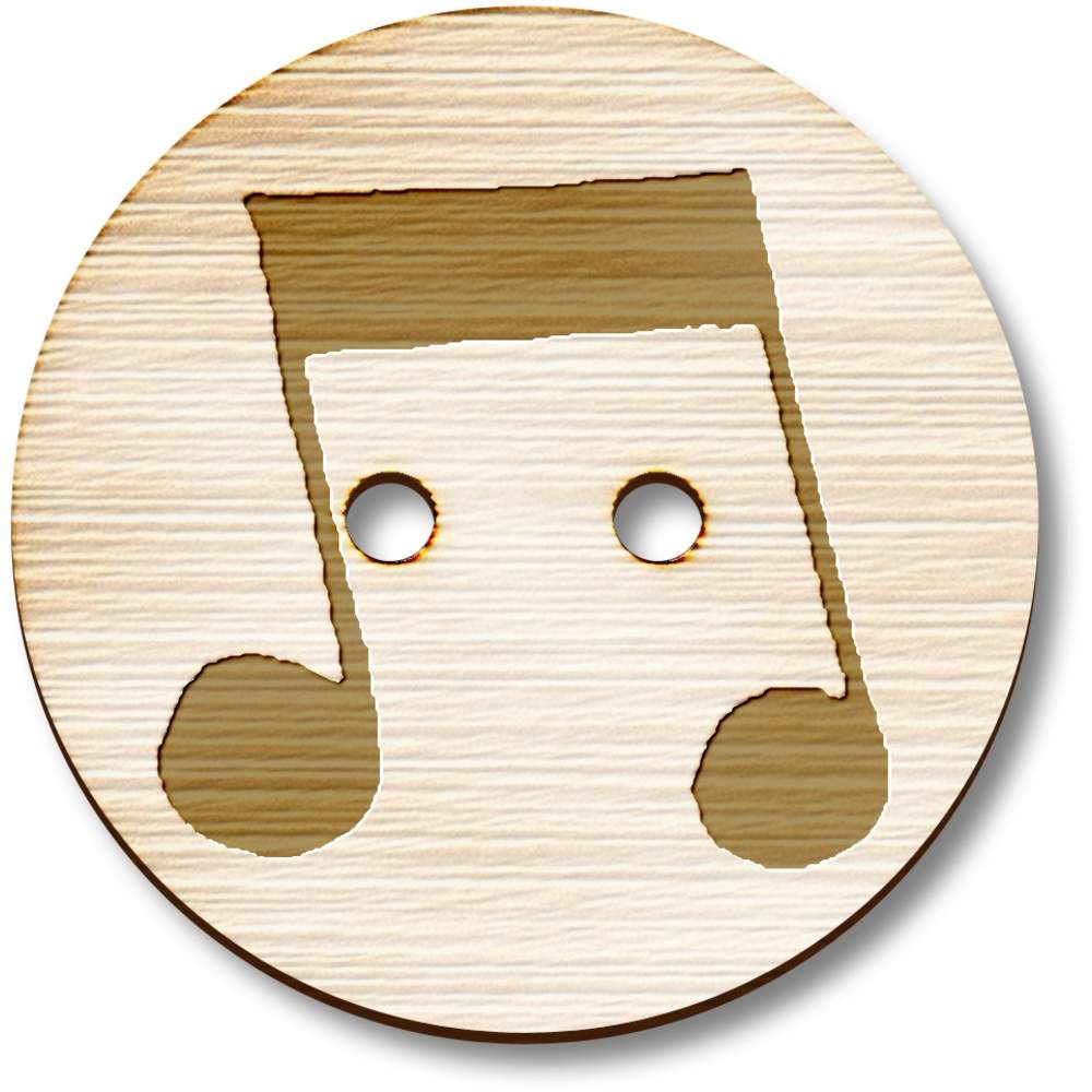 'Music Note' Wooden Buttons (BT024359)