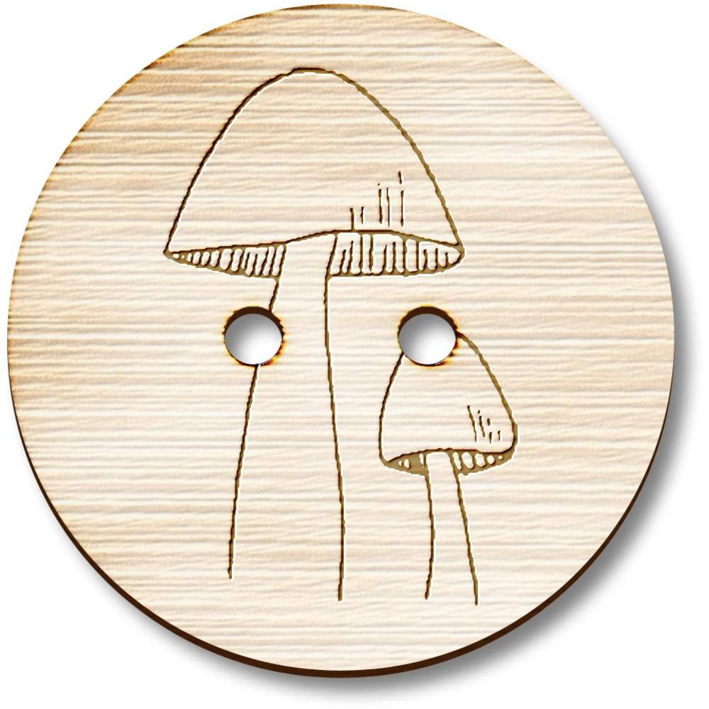 BT025983 'Mushrooms' Wooden Buttons 