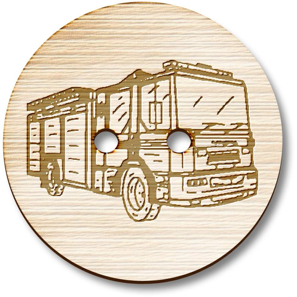 'Fire Engine' Wooden Buttons (BT027663)