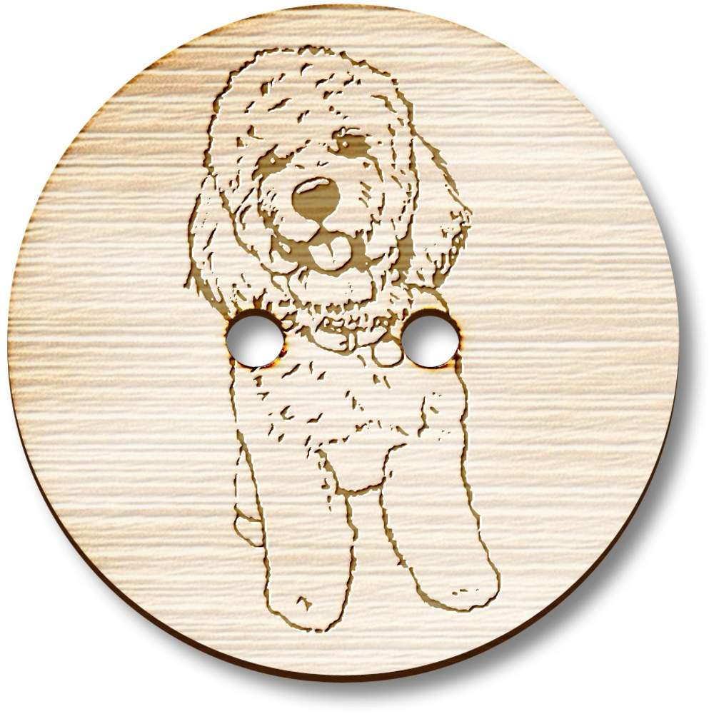 'Cockapoo' Wooden Buttons (BT028379)