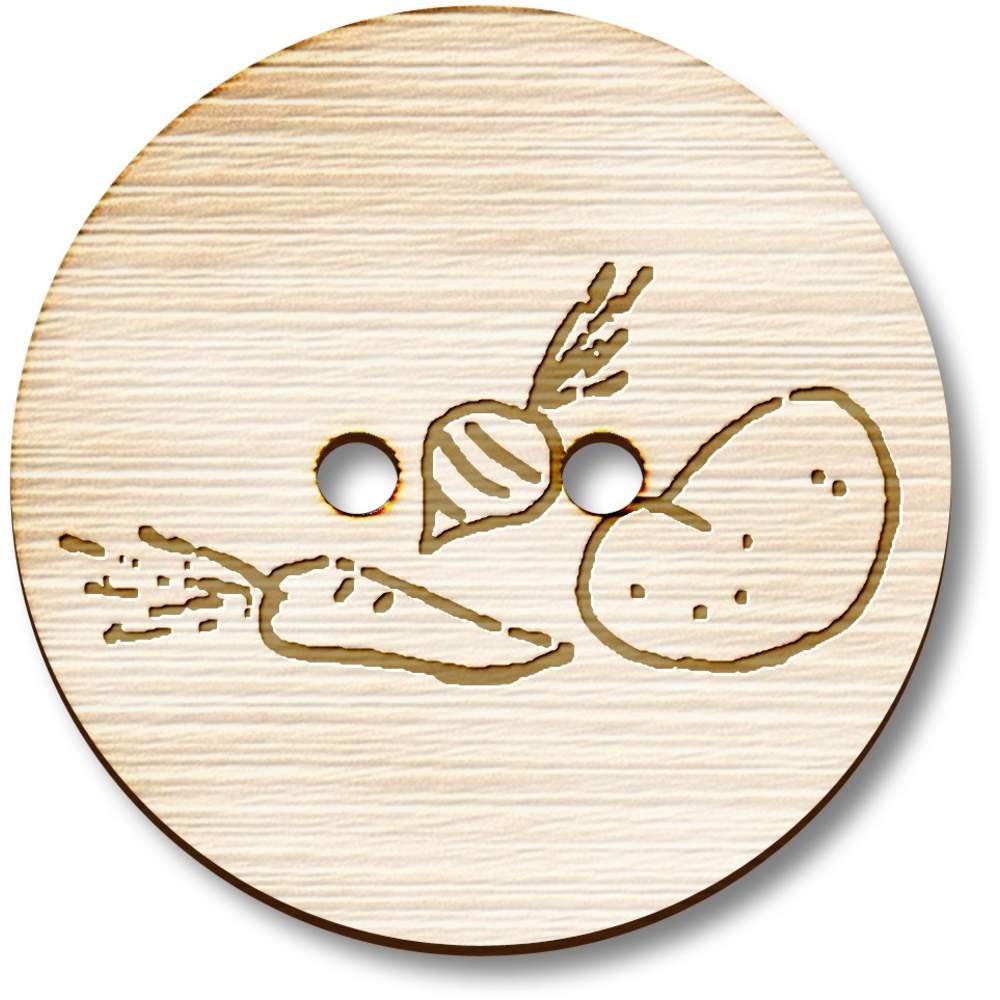 'Root Vegetables' Wooden Buttons (BT028978)