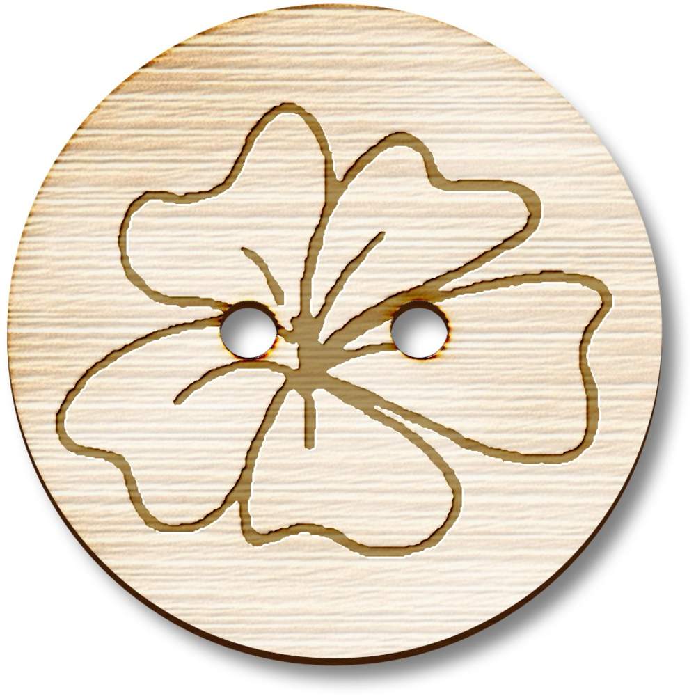 'Shamrock' Wooden Buttons (BT030893)