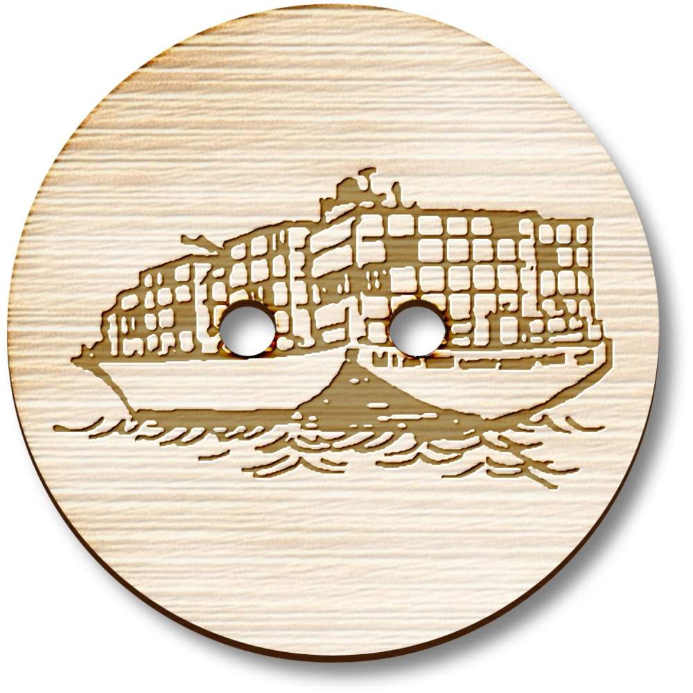 'Container Ship' Wooden Buttons (BT032086)