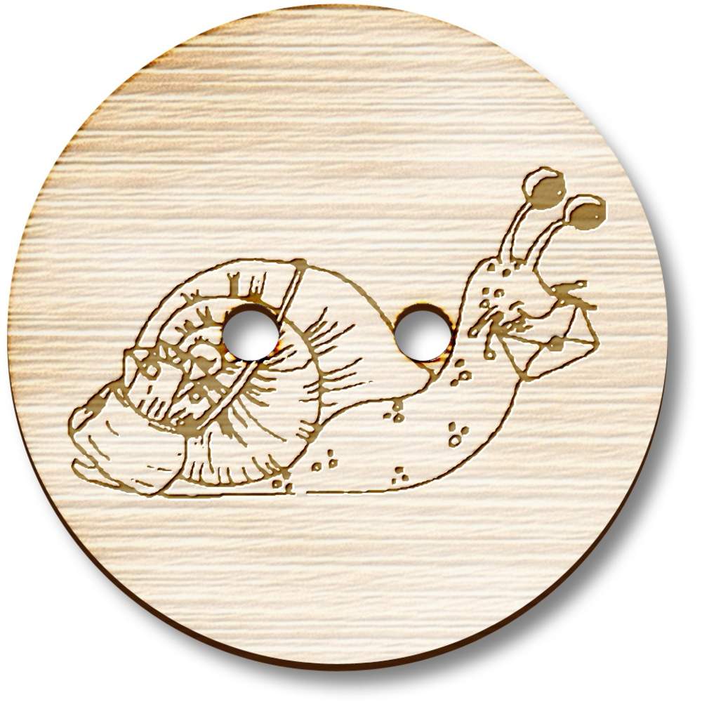 'Snail Mail' Wooden Buttons (BT036148)