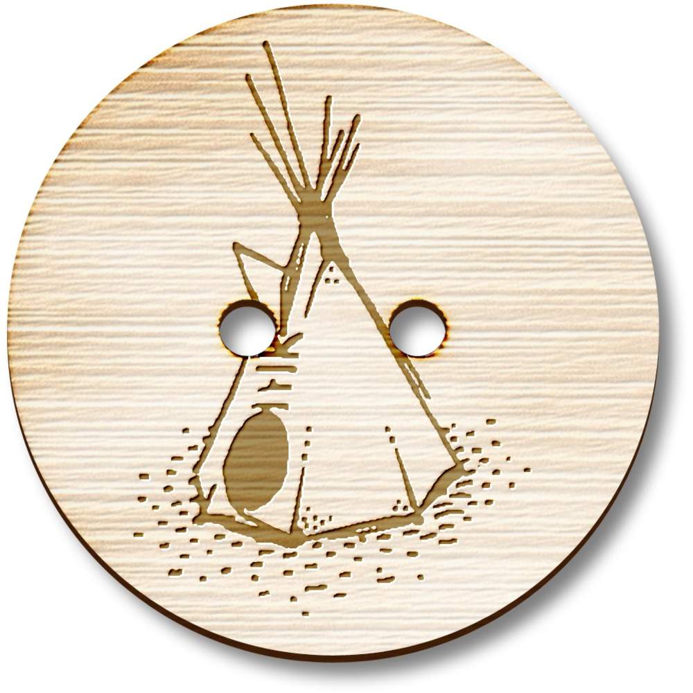 'Tipi' Wooden Buttons (BT038110)