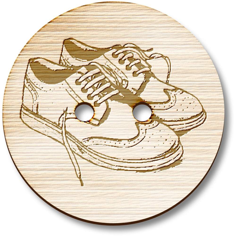 'Shoes' Wooden Buttons (BT039395)