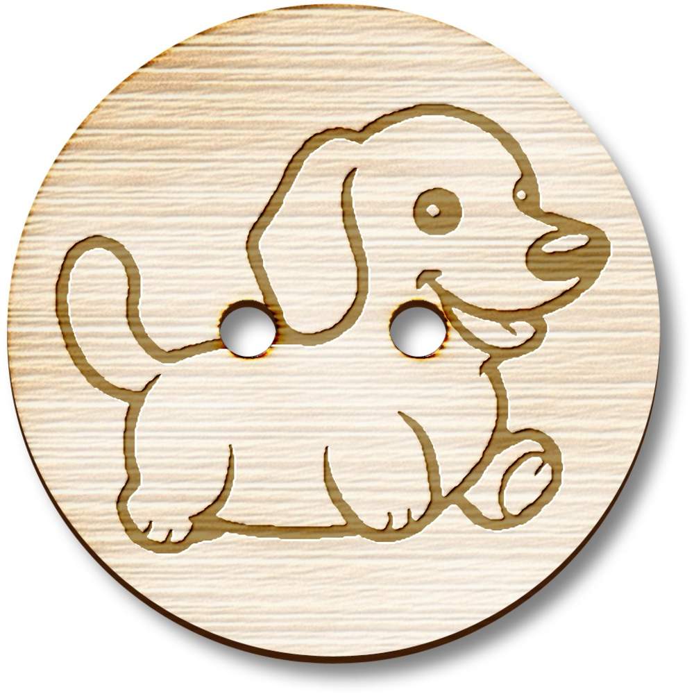 'Dachshund ' Wooden Buttons (BT043079)
