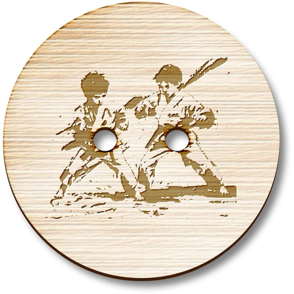 'Karate' Wooden Buttons (BT043221)