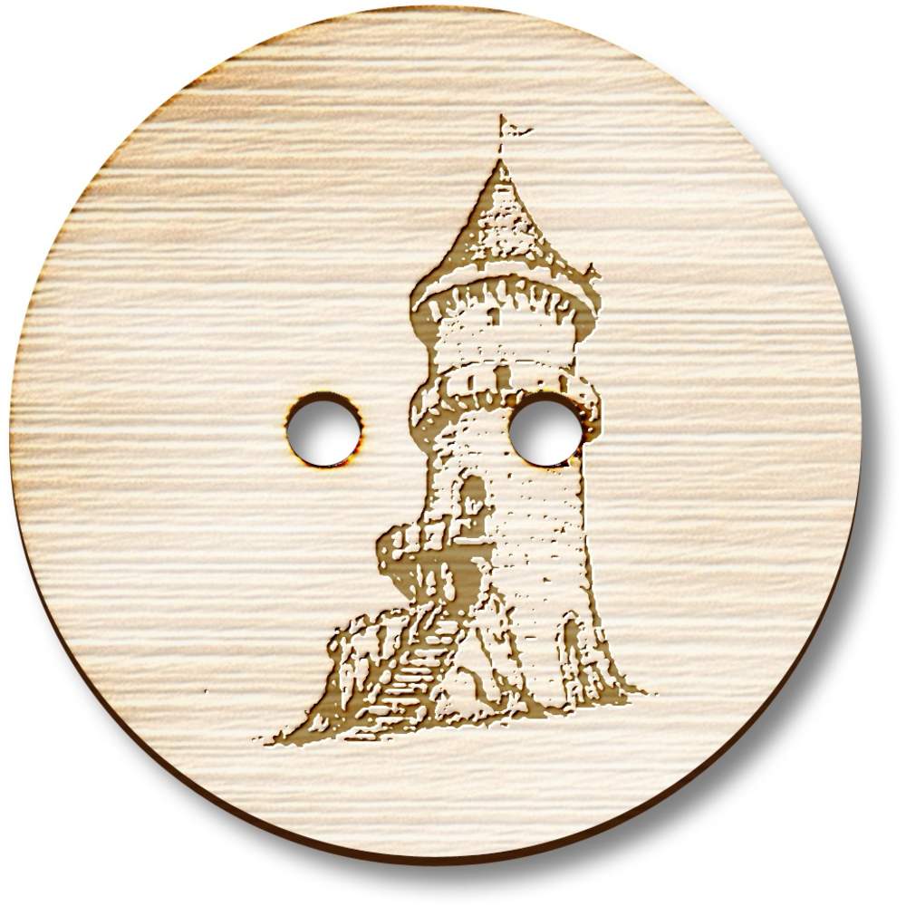 'Fantasy Tower' Wooden Buttons (BT048168)