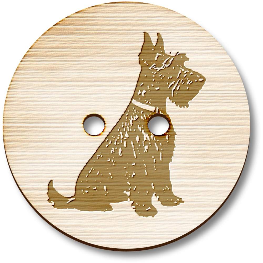 'Scottish Terrier' Wooden Buttons (BT048258)