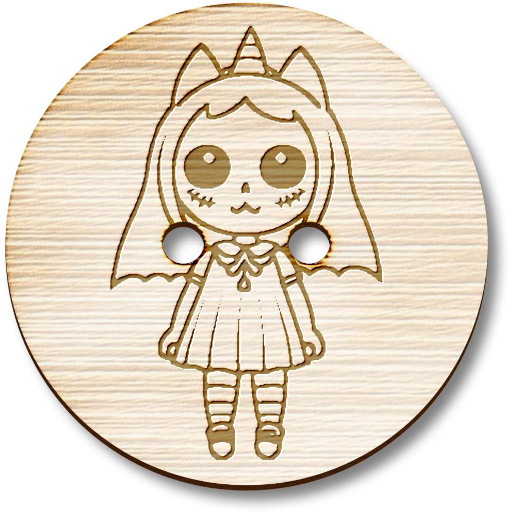 'Halloween Costume' Wooden Buttons (BT050127)