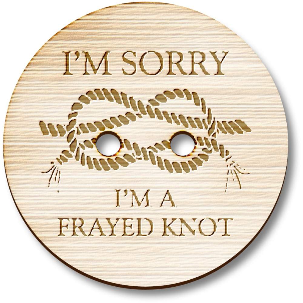 'Funny Frayed Knot' Wooden Buttons (BT053131)
