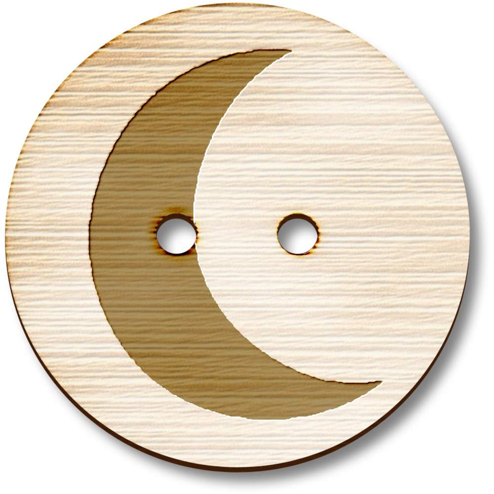 'Moon' Wooden Buttons (BT053726)