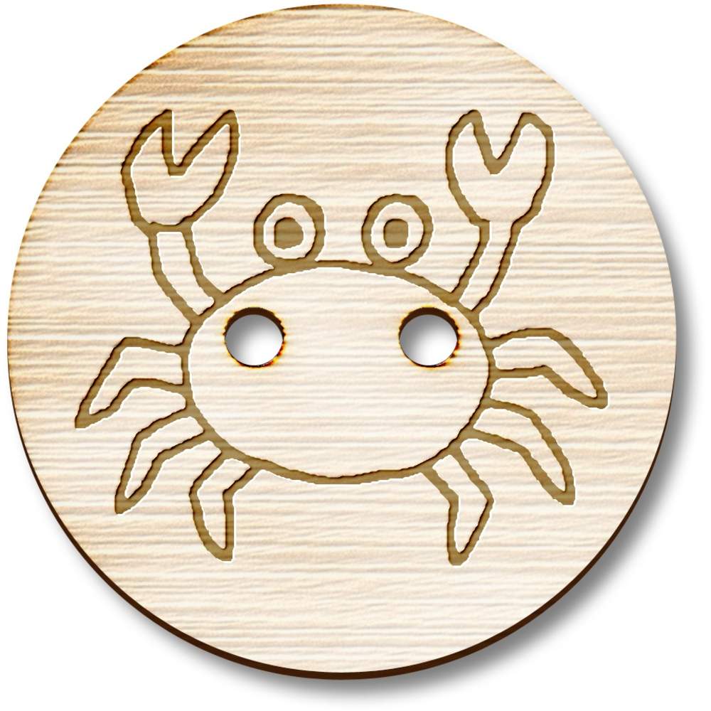 'Crab' Wooden Buttons (BT054793)