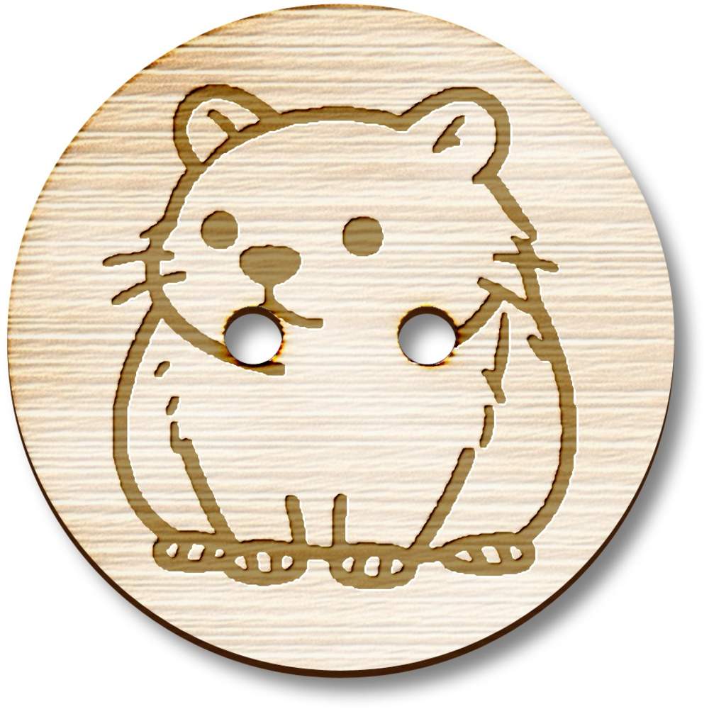 'Chubby Wombat' Wooden Buttons (BT060060)