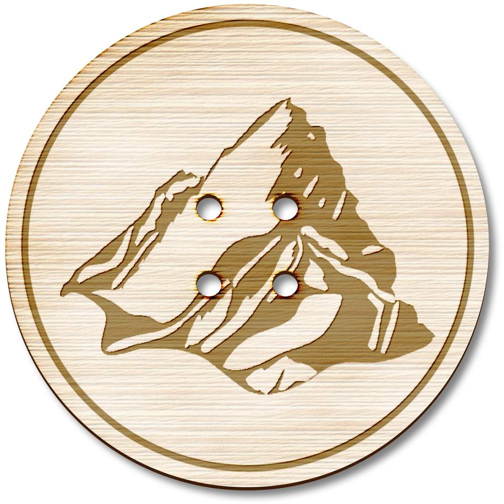 1 inch Wooden Button – Rich Mountain Fiber Co