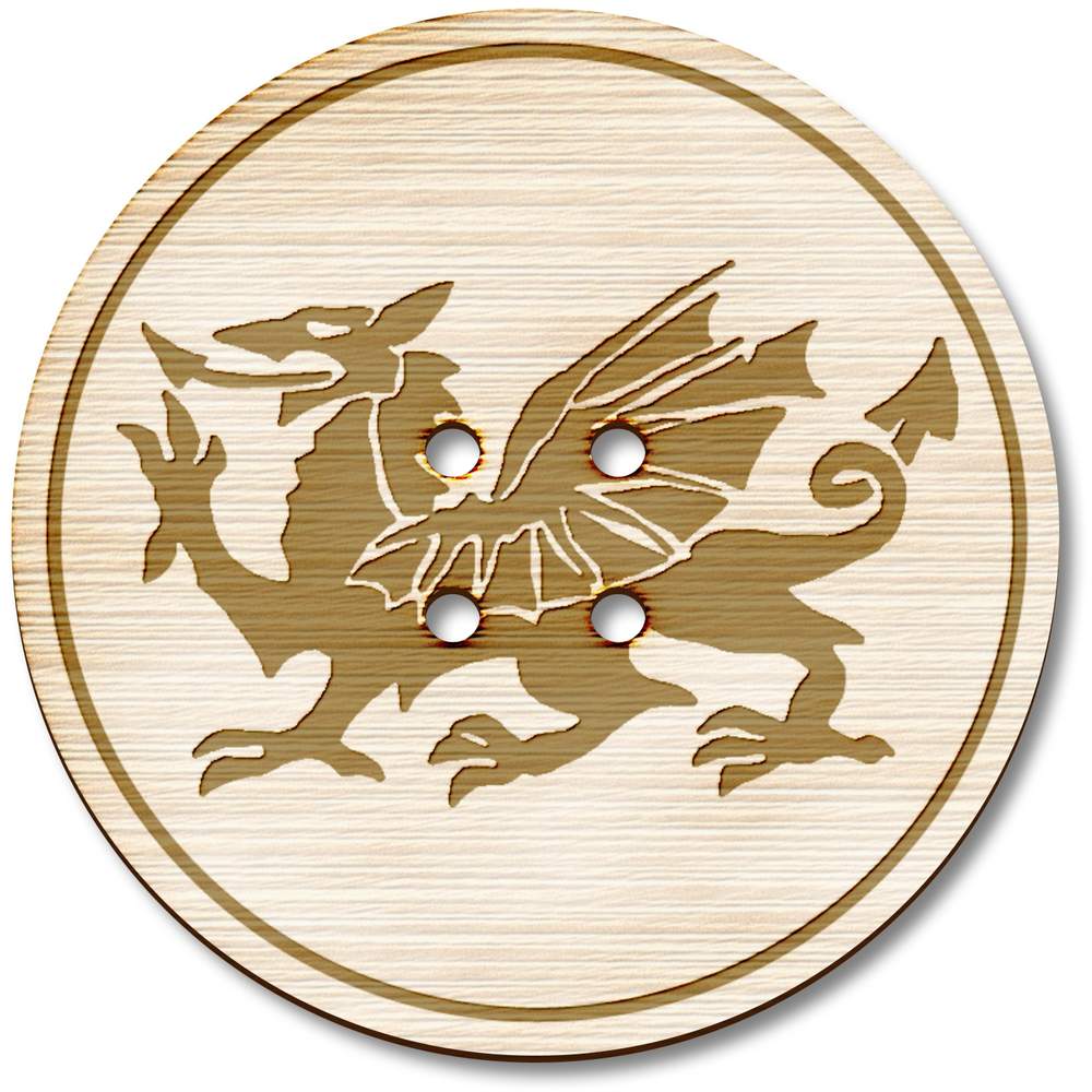 Welsh Dragon Blazer Button 