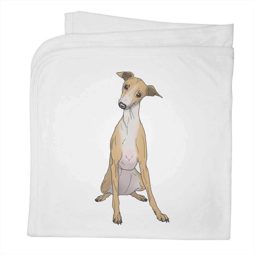'Italian Greyhound' Cotton Baby Blanket / Shawl (BY00018858)