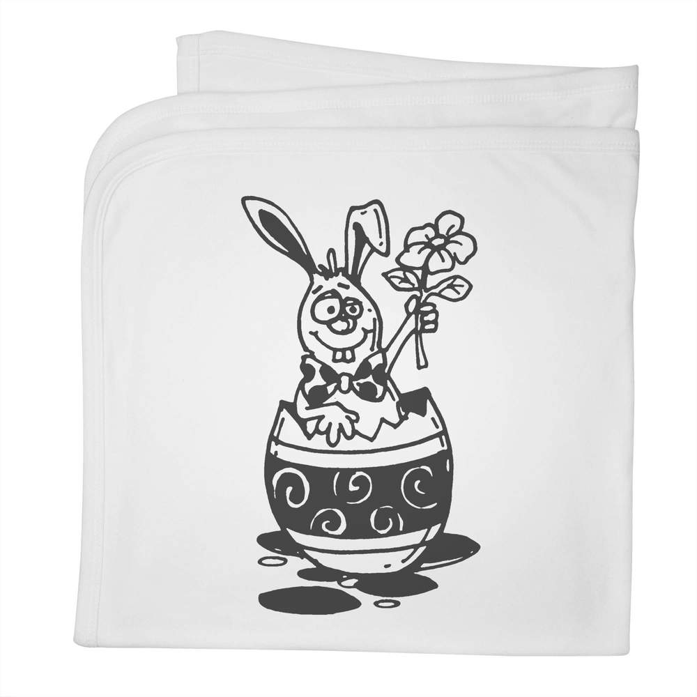 'Easter Egg Bunny' Cotton Baby Blanket / Shawl (BY00022911)