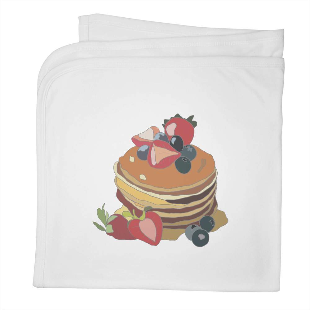 'Fruit Pancake Stack ' Cotton Baby Blanket / Shawl (BY00023234)