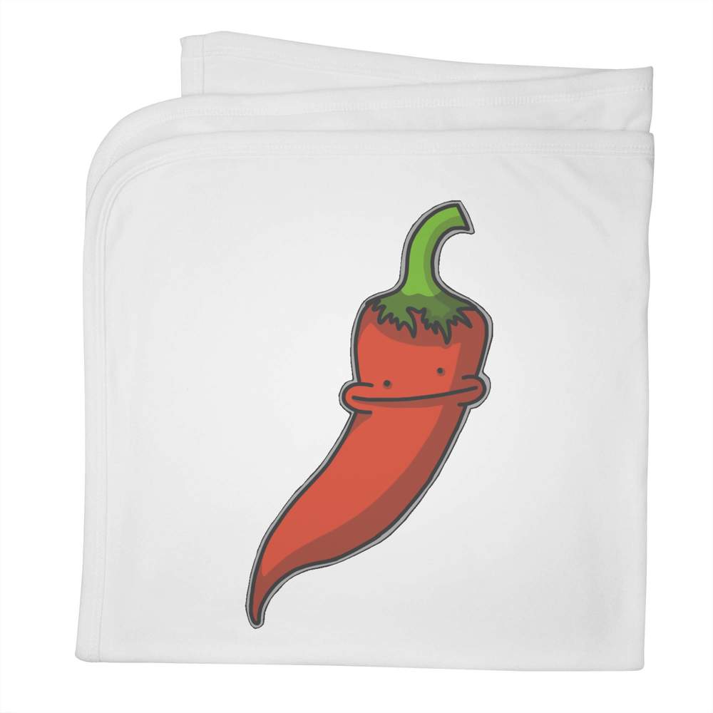 'Chili Pepper Character' Cotton Baby Blanket / Shawl (BY00024718)