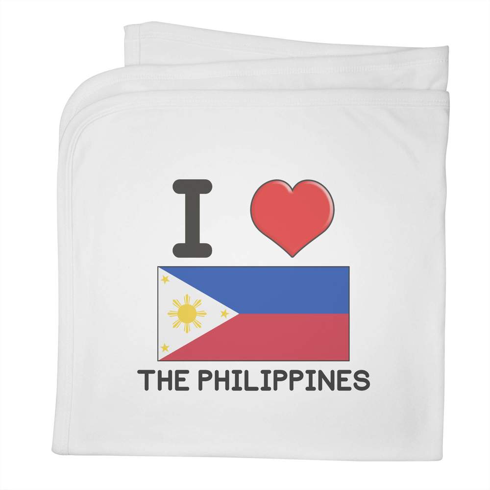 'I Love The Philippines' Cotton Baby Blanket / Shawl (BY00025973)