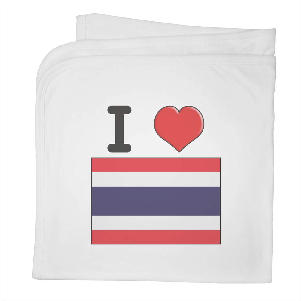 'I Love Thailand' Cotton Baby Blanket / Shawl (BY00026076)