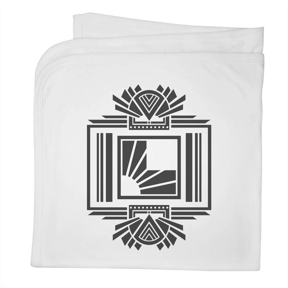 'Art Deco Shapes' Cotton Baby Blanket / Shawl (BY00027299)