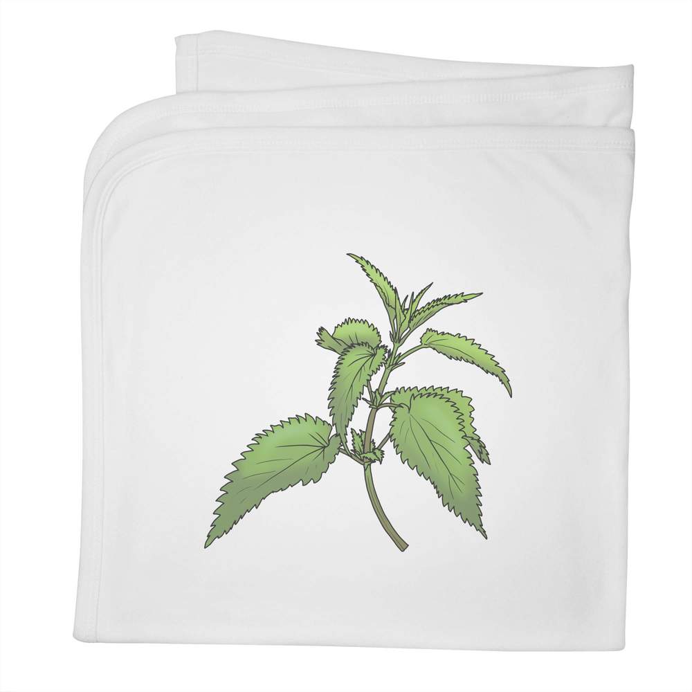 'Nettle Sprig' Cotton Baby Blanket / Shawl (BY00028337)