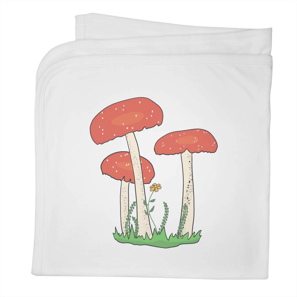 'Fairy Toadstools' Cotton Baby Blanket / Shawl (BY00029652)
