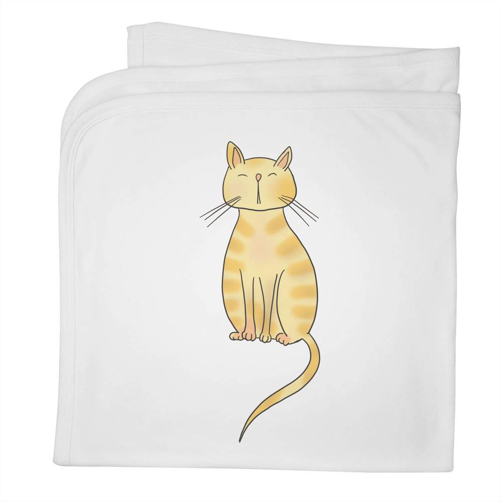 'Ginger Cat' Cotton Baby Blanket / Shawl (BY00029896)