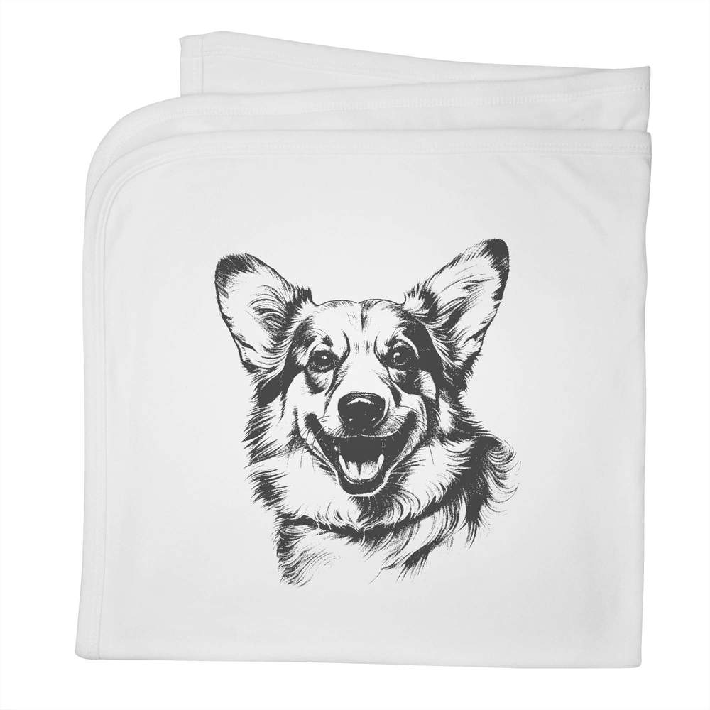 'Welsh corgi' Cotton Baby Blanket / Shawl (BY00030034)