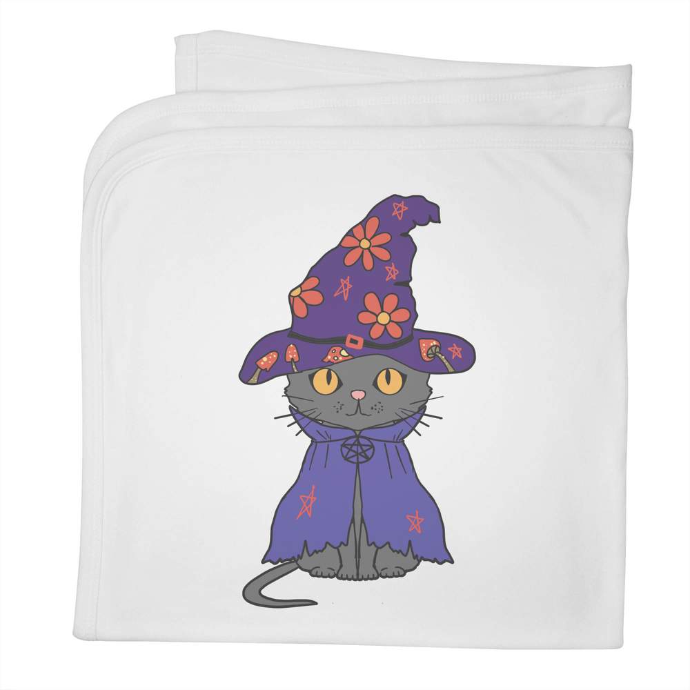 'Witch Cat' Cotton Baby Blanket / Shawl (BY00030997)