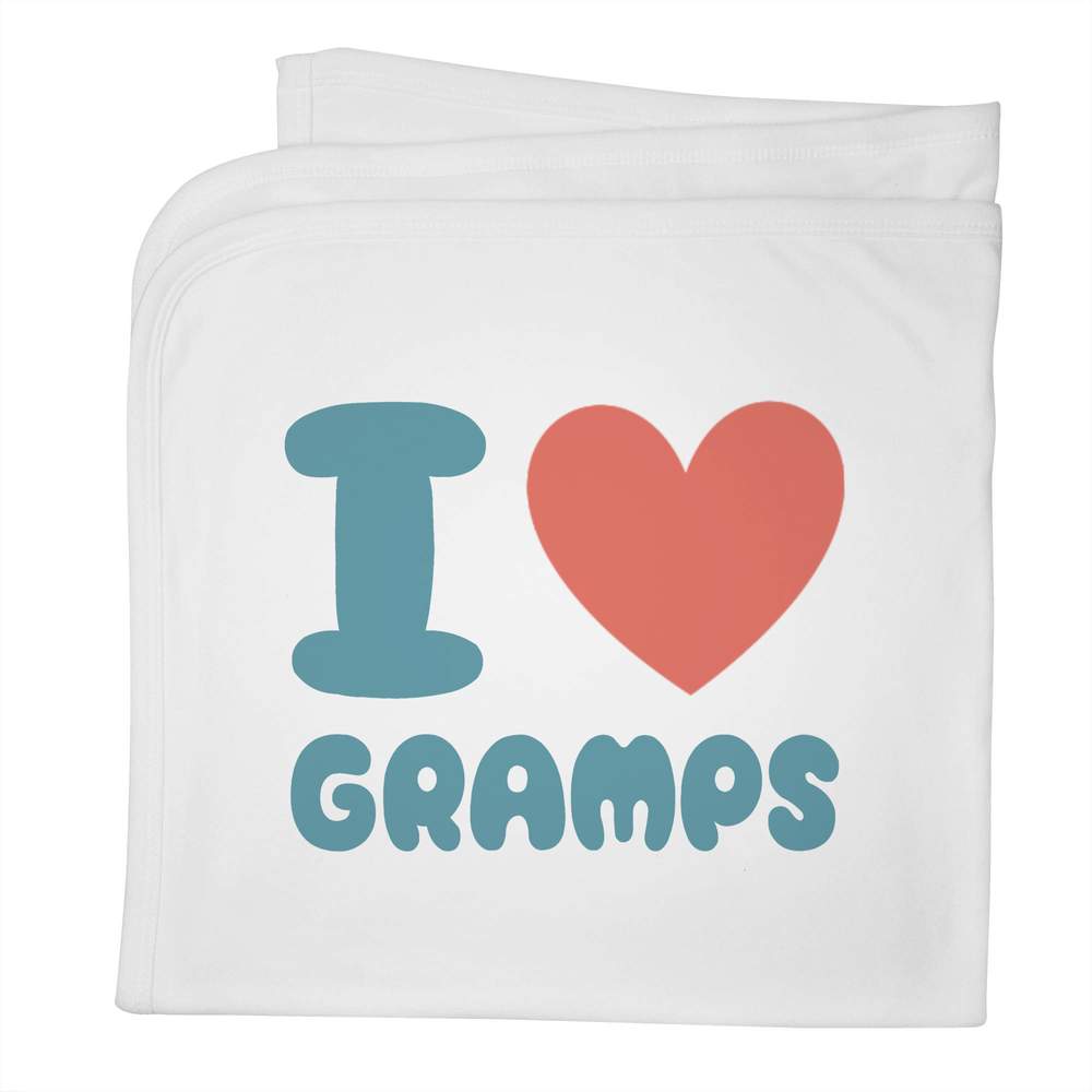 'I Love Gramps' Cotton Baby Blanket / Shawl (BY00031560)