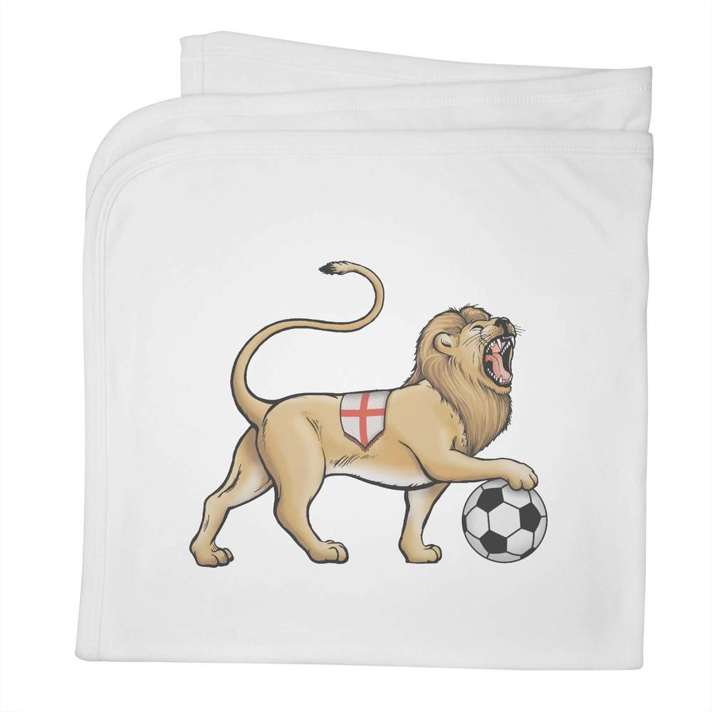 'England Lion & Football' Cotton Baby Blanket / Shawl (BY00032148)
