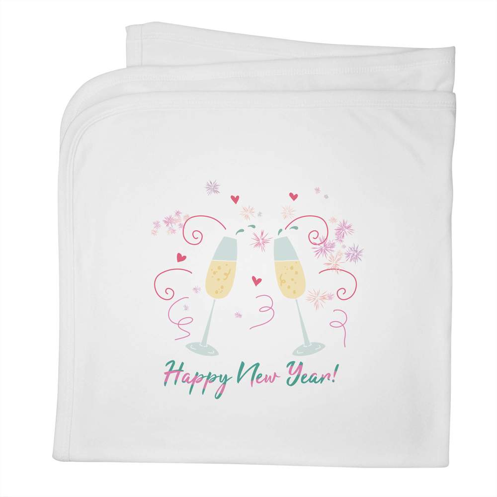 'Happy New Year' Cotton Baby Blanket / Shawl (BY00032527)