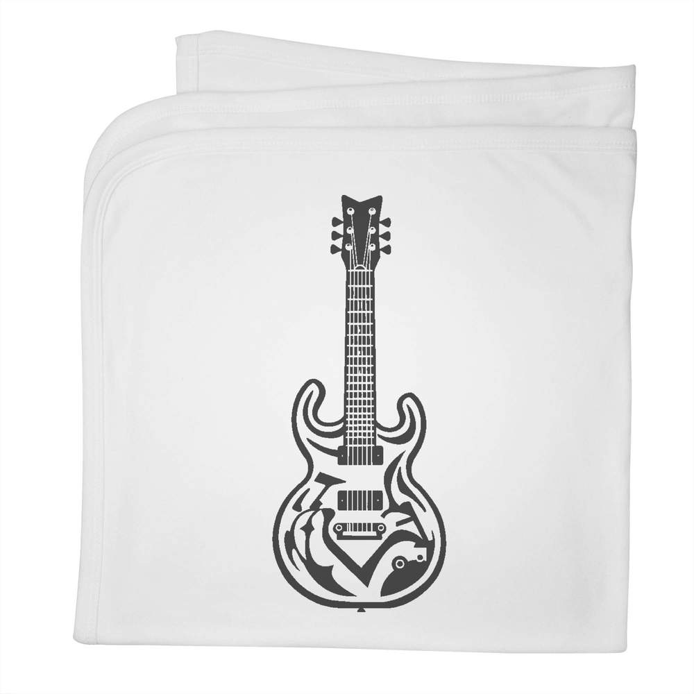 'Electric Guitar' Cotton Baby Blanket / Shawl (BY00032567)