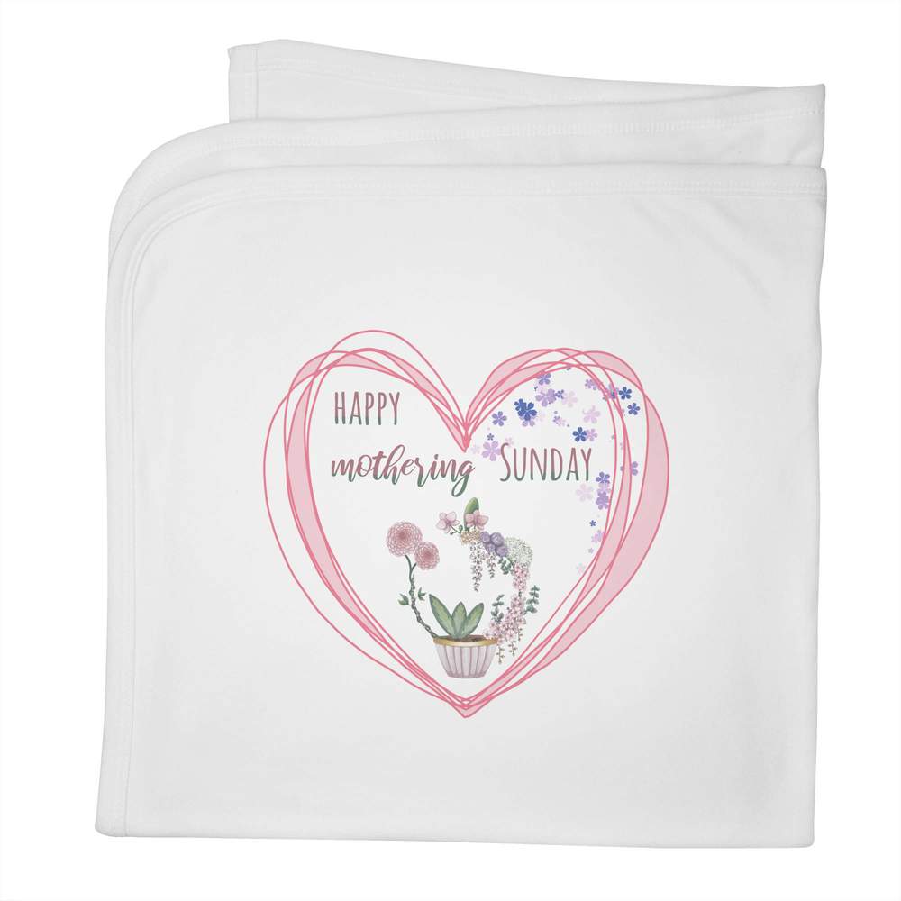 'Happy Mothering Sunday' Cotton Baby Blanket / Shawl (BY00034219)