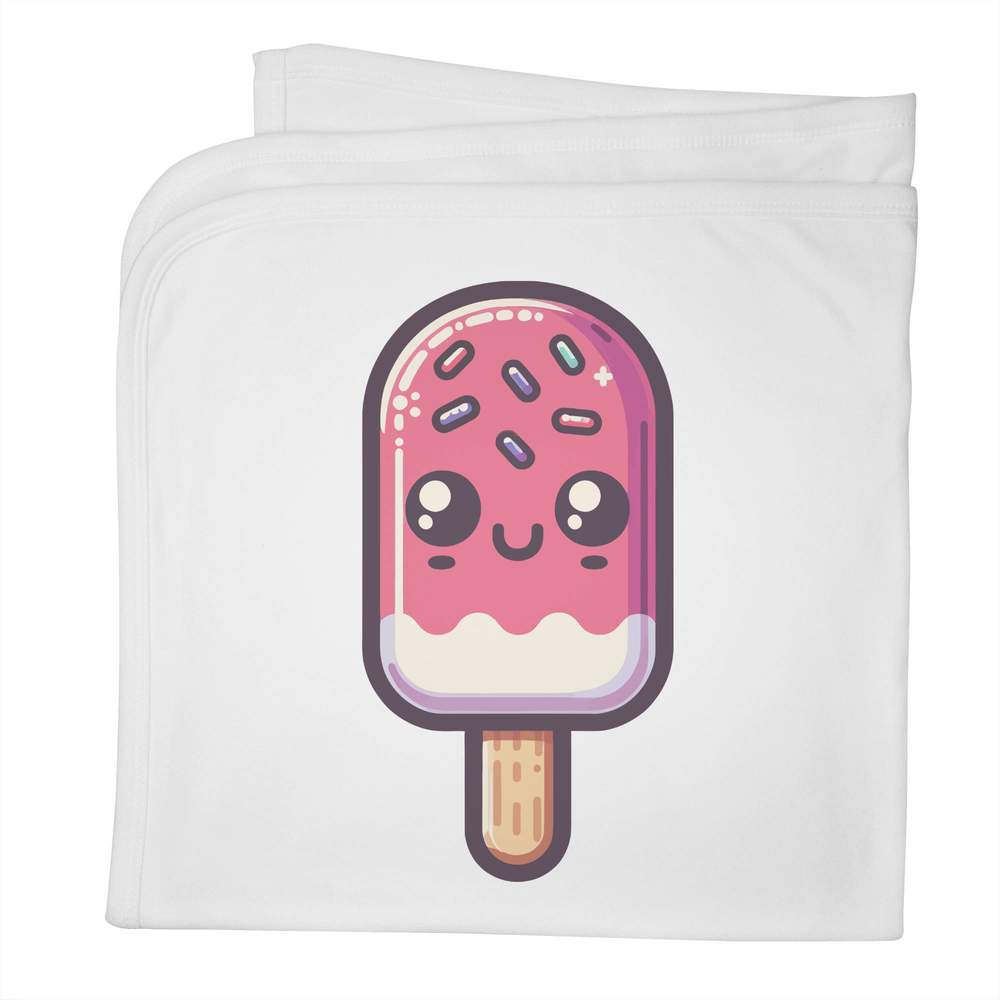 'Kawaii Ice Lolly' Cotton Baby Blanket / Shawl (BY00034226)