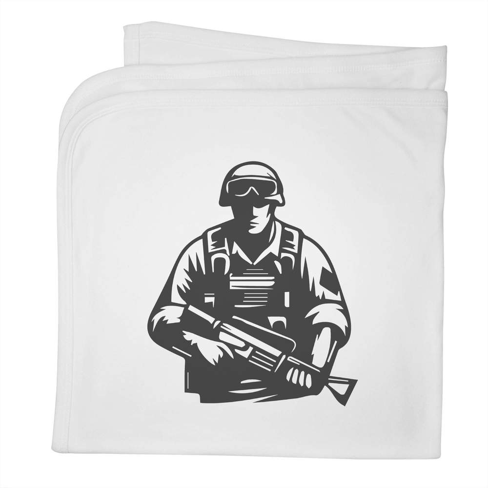 'Combat Soldier' Cotton Baby Blanket / Shawl (BY00035955)