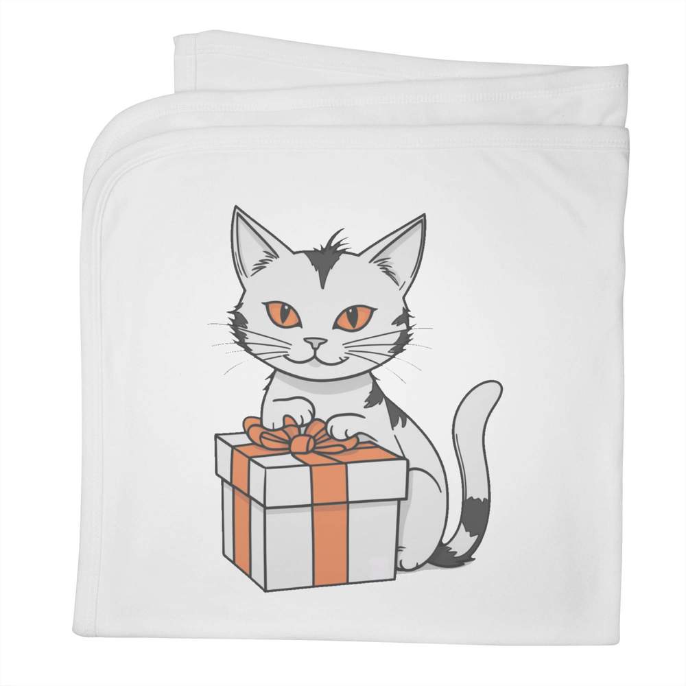 'Purrfect Cat Gift' Cotton Baby Blanket / Shawl (BY00037669)