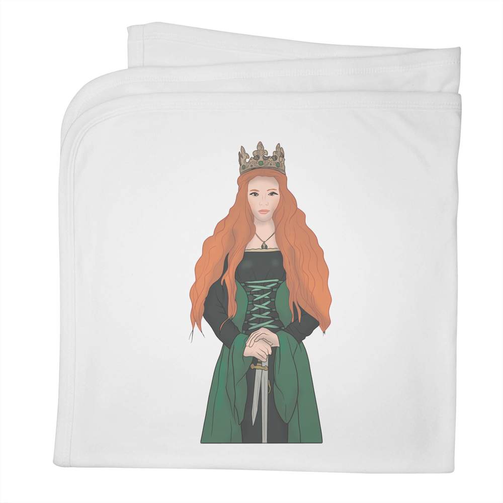 'Red-Haired Medieval Warrior' Cotton Baby Blanket / Shawl (BY00038483)