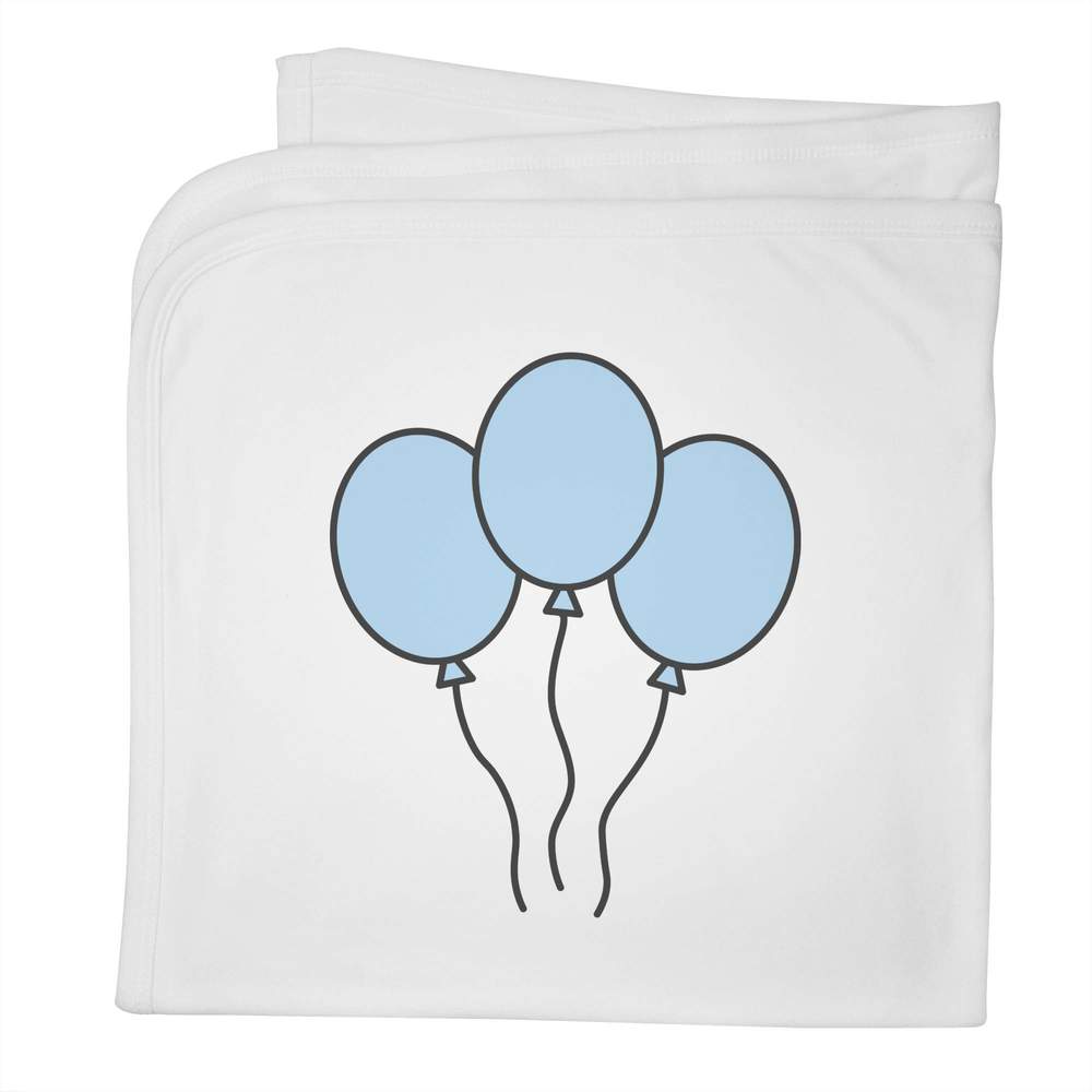 'Blue Ballons' Cotton Baby Blanket / Shawl (BY00041619)